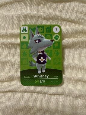 Whitney Animal Crossing Amiibo Card Unofficial Villager NFC